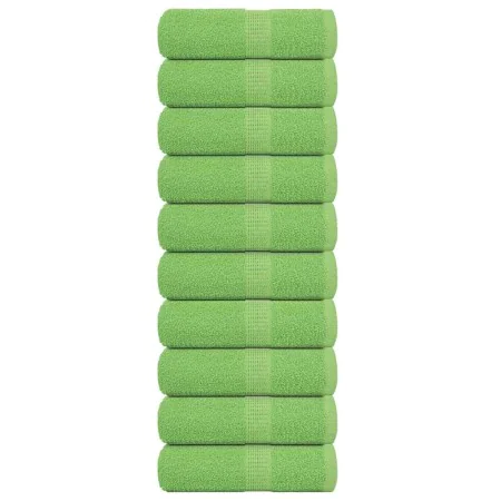 Toallas invitados 10 uds algodón verde manzana 30x50 cm 360 gsm de , Toallas - Ref: Foro24-137021, Precio: 23,46 €, Descuento: %