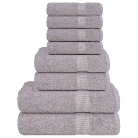 Juego de toallas 8 piezas 100% algodón gris 360 gsm de , Toallas de baño y manoplas - Ref: Foro24-137068, Precio: 35,05 €, De...