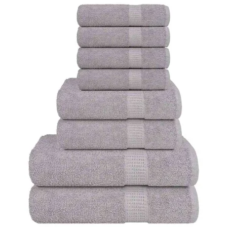 Juego de toallas 8 piezas 100% algodón gris 360 gsm de , Toallas de baño y manoplas - Ref: Foro24-137068, Precio: 35,05 €, De...