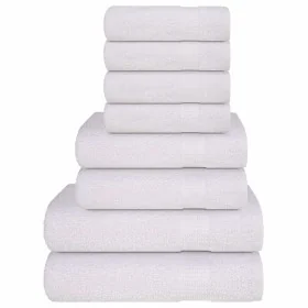Juego de toallas 8 piezas 100% algodón blanco 360 gsm de , Toallas de baño y manoplas - Ref: Foro24-137061, Precio: 34,22 €, ...