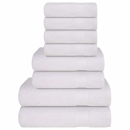 Juego de toallas 8 piezas 100% algodón blanco 360 gsm de , Toallas de baño y manoplas - Ref: Foro24-137061, Precio: 34,22 €, ...