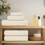Juego de toallas 8 piezas 100% algodón crema 360 gsm de , Toallas de baño y manoplas - Ref: Foro24-137075, Precio: 32,74 €, D...