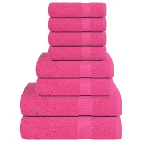 Juego de toallas 8 piezas 100% algodón rosa 360 gsm de , Toallas de baño y manoplas - Ref: Foro24-137077, Precio: 49,42 €, De...