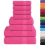 Juego de toallas 8 piezas 100% algodón rosa 360 gsm de , Toallas de baño y manoplas - Ref: Foro24-137077, Precio: 49,42 €, De...