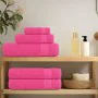 Juego de toallas 8 piezas 100% algodón rosa 360 gsm de , Toallas de baño y manoplas - Ref: Foro24-137077, Precio: 49,42 €, De...