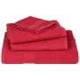 Juego de toallas 6 piezas 100% algodón rojo 360 gsm de , Toallas de baño y manoplas - Ref: Foro24-137089, Precio: 37,06 €, De...