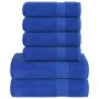 Juego de toallas 6 piezas 100% algodón azul 360 gsm de , Toallas de baño y manoplas - Ref: Foro24-137080, Precio: 43,94 €, De...