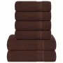 Juego de toallas 6 piezas 100% algodón marrón 360 gsm de , Toallas de baño y manoplas - Ref: Foro24-137082, Precio: 39,51 €, ...