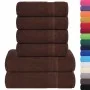 Juego de toallas 6 piezas 100% algodón marrón 360 gsm de , Toallas de baño y manoplas - Ref: Foro24-137082, Precio: 39,51 €, ...