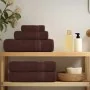 Juego de toallas 6 piezas 100% algodón marrón 360 gsm de , Toallas de baño y manoplas - Ref: Foro24-137082, Precio: 39,51 €, ...