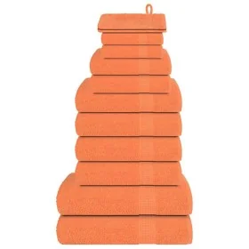 Juego de toallas 12 piezas 100% algodón naranja 360 gsm de , Toallas de baño y manoplas - Ref: Foro24-137105, Precio: 42,17 €...