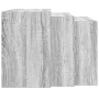 Mesas apilables 3 piezas madera contrachapada gris Sonoma by , Side tables - Ref: Foro24-858538, Price: 61,77 €, Discount: %