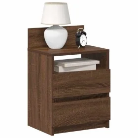 Mesillas de noche 2 uds con 2 cajones roble marrón 40x33x60 cm by , Nightstands - Ref: Foro24-858573, Price: 86,20 €, Discoun...