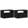 Mesitas de noche de pared 2 unidades negra 45x26x28,5 cm de , Mesitas de noche - Ref: Foro24-858599, Precio: 64,51 €, Descuen...