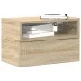 Mesita de noche de pared color roble ahumado 45x26x28,5 cm de , Mesitas de noche - Ref: Foro24-858600, Precio: 40,89 €, Descu...