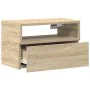 Mesita de noche de pared color roble ahumado 45x26x28,5 cm de , Mesitas de noche - Ref: Foro24-858600, Precio: 40,89 €, Descu...