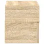Mesita de noche de pared color roble ahumado 45x26x28,5 cm de , Mesitas de noche - Ref: Foro24-858600, Precio: 40,89 €, Descu...