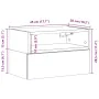 Mesita de noche de pared color roble ahumado 45x26x28,5 cm de , Mesitas de noche - Ref: Foro24-858600, Precio: 40,89 €, Descu...