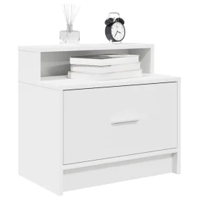 Mesilla de noche con cajón blanca 51x31x47 cm by , Nightstands - Ref: Foro24-858668, Price: 43,54 €, Discount: %