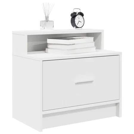 Mesilla de noche con cajón blanca 51x31x47 cm de , Mesitas de noche - Ref: Foro24-858668, Precio: 43,54 €, Descuento: %