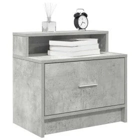 Mesillas de noche con cajón 2 uds gris hormigón 51x31x47 cm de , Mesitas de noche - Ref: Foro24-858675, Precio: 68,30 €, Desc...