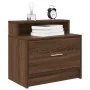 Mesilla de noche con cajón roble marrón 51x31x47 cm de , Mesitas de noche - Ref: Foro24-858680, Precio: 44,71 €, Descuento: %