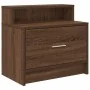 Mesilla de noche con cajón roble marrón 51x31x47 cm de , Mesitas de noche - Ref: Foro24-858680, Precio: 44,71 €, Descuento: %