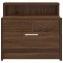 Mesilla de noche con cajón roble marrón 51x31x47 cm de , Mesitas de noche - Ref: Foro24-858680, Precio: 44,71 €, Descuento: %