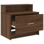 Mesilla de noche con cajón roble marrón 51x31x47 cm de , Mesitas de noche - Ref: Foro24-858680, Precio: 44,71 €, Descuento: %