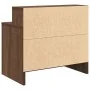 Mesilla de noche con cajón roble marrón 51x31x47 cm de , Mesitas de noche - Ref: Foro24-858680, Precio: 44,71 €, Descuento: %