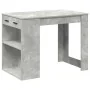 Escritorio con cajón estante madera contrachapada gris hormigón de , Mesas de cocina y de comedor - Ref: Foro24-858689, Preci...