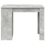 Escritorio con cajón estante madera contrachapada gris hormigón de , Mesas de cocina y de comedor - Ref: Foro24-858689, Preci...