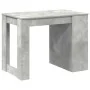Escritorio con cajón estante madera contrachapada gris hormigón de , Mesas de cocina y de comedor - Ref: Foro24-858689, Preci...