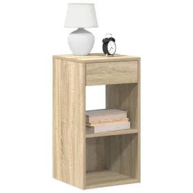 Mesillas de noche con cajón 2 uds roble sonoma 35x34x66,5 cm de , Mesitas de noche - Ref: Foro24-858718, Precio: 74,49 €, Des...