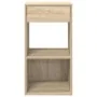 Mesillas de noche con cajón 2 uds roble sonoma 35x34x66,5 cm de , Mesitas de noche - Ref: Foro24-858718, Precio: 74,49 €, Des...