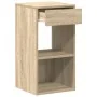 Mesillas de noche con cajón 2 uds roble sonoma 35x34x66,5 cm de , Mesitas de noche - Ref: Foro24-858718, Precio: 74,49 €, Des...