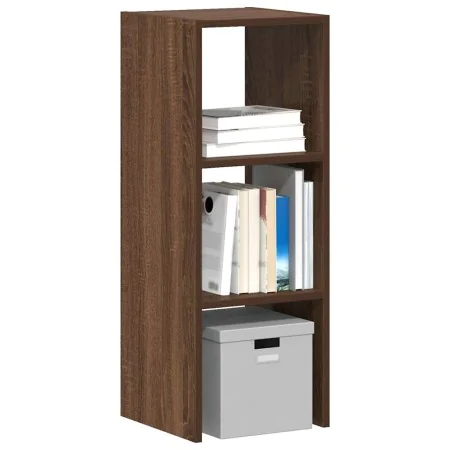 Librería apilable madera contrachapada roble marrón 30x30x80 cm de , Taquillas y armarios de almacenamiento - Ref: Foro24-858...