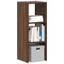 Librería apilable madera contrachapada roble marrón 30x30x80 cm de , Taquillas y armarios de almacenamiento - Ref: Foro24-858...