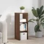 Librería apilable madera contrachapada roble marrón 30x30x80 cm de , Taquillas y armarios de almacenamiento - Ref: Foro24-858...