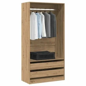 Armario de madera de ingeniería roble artesanal 100x50x200 cm de , Armarios roperos - Ref: Foro24-3318627, Precio: 202,13 €, ...