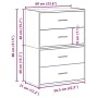 Armarios con 2 cajones 2 uds blanco 60x31x40 cm by , Drawers - Ref: Foro24-858822, Price: 89,70 €, Discount: %