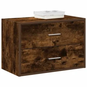 Armario con 2 cajones roble ahumado 60x31x40 cm by , Drawers - Ref: Foro24-858829, Price: 53,11 €, Discount: %