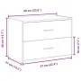 Armario con 2 cajones roble ahumado 60x31x40 cm de , Cajoneras - Ref: Foro24-858829, Precio: 53,11 €, Descuento: %