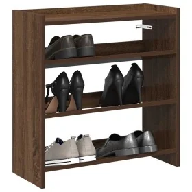 Mueble zapatero madera contrachapada marrón roble 60x25x62 cm de , Zapateros y organizadores de calzado - Ref: Foro24-859893,...
