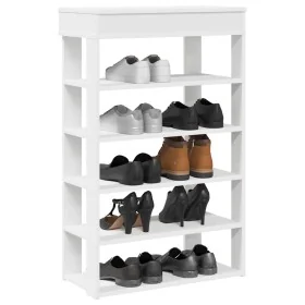 Mueble zapatero madera contrachapada blanco 60x30x98 cm de , Zapateros y organizadores de calzado - Ref: Foro24-859923, Preci...