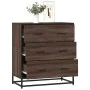 Aparador madera ingeniería y metal marrón roble 68x35x76 cm de , Aparadores - Ref: Foro24-848973, Precio: 111,24 €, Descuento: %