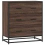 Aparador madera ingeniería y metal marrón roble 68x35x76 cm de , Aparadores - Ref: Foro24-848973, Precio: 111,24 €, Descuento: %