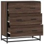 Aparador madera ingeniería y metal marrón roble 68x35x76 cm de , Aparadores - Ref: Foro24-848973, Precio: 111,24 €, Descuento: %
