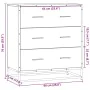 Aparador madera ingeniería y metal marrón roble 68x35x76 cm de , Aparadores - Ref: Foro24-848973, Precio: 111,24 €, Descuento: %
