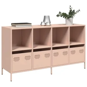 Aparador de acero laminado en frío rosa 135x39x73,5 cm de , Aparadores - Ref: Foro24-3307162, Precio: 188,77 €, Descuento: %